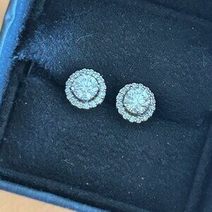 Custom Stud Earrings with Diamond Jackets